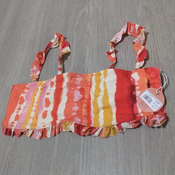 B Swim - Bandeau Bikini Top Swimsuit - DD Cup (Peach/Coral/Yellow/Orange) - Picture 4 of 4